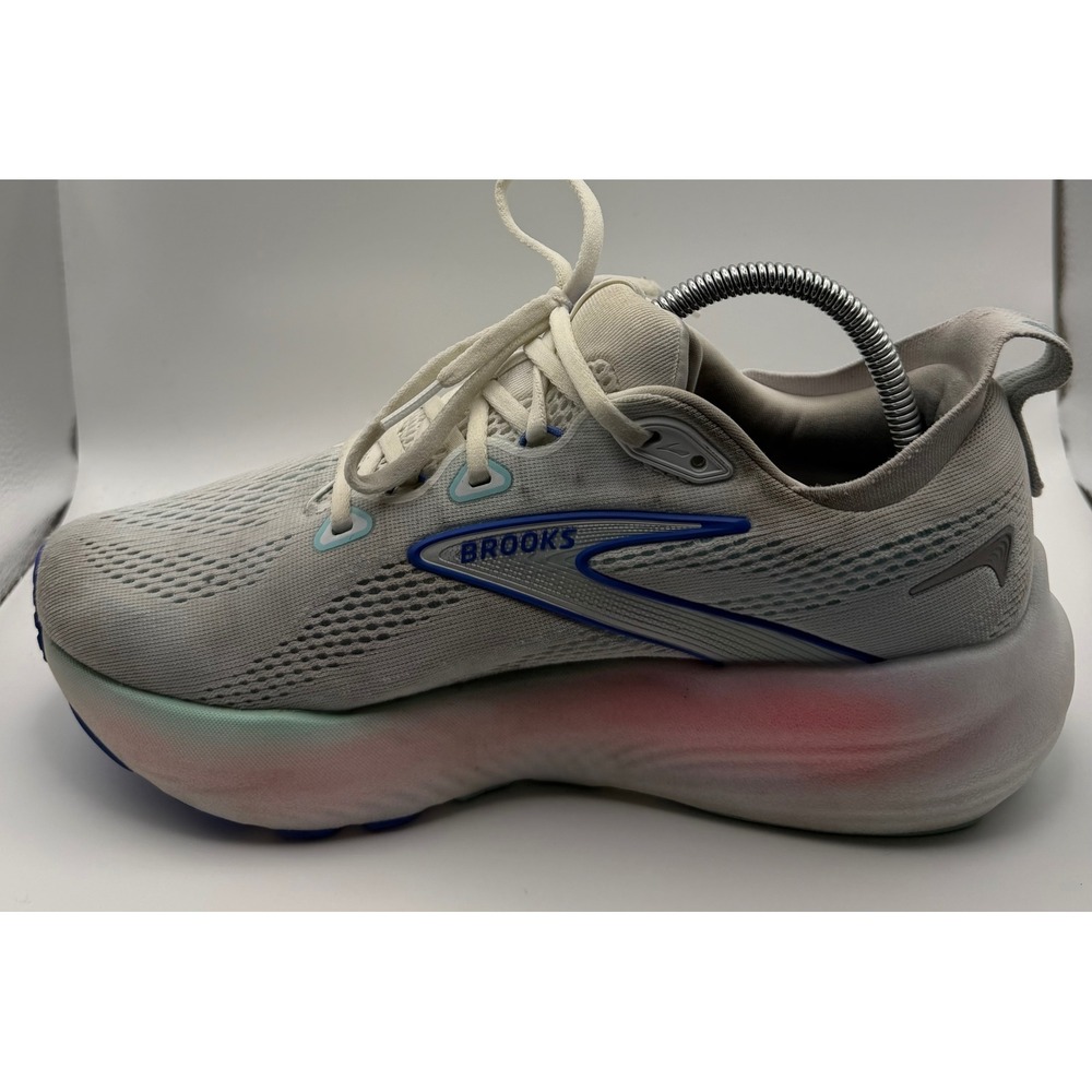 Brooks Glycerin Max Running Shoes Womens 9.5 Wide White Blue Pink Good DNA Tuned